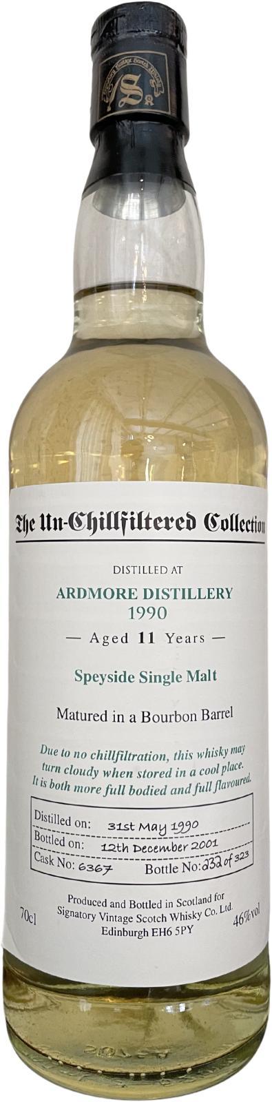 Ardmore 1990 SV  The Un-Chillfiltered Collection