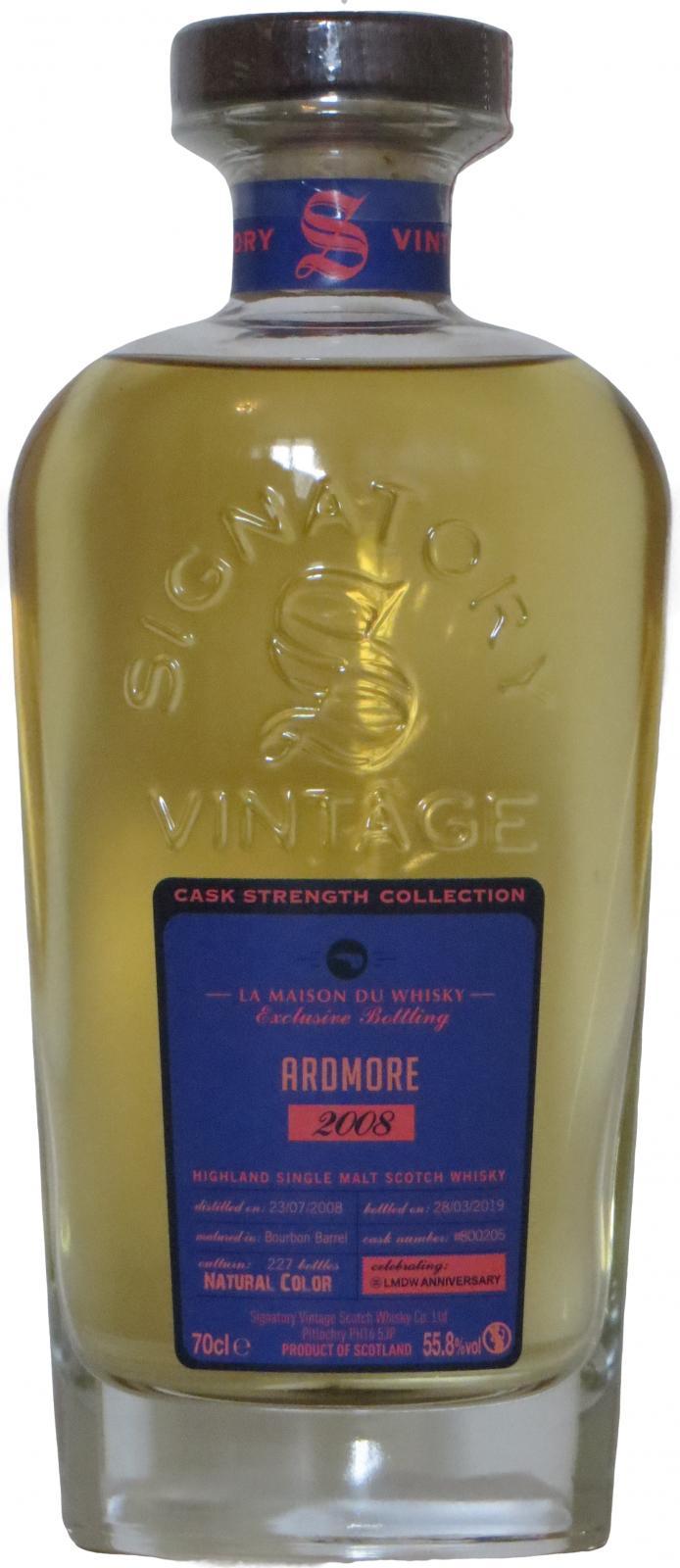 Ardmore 2008 SV  Cask Strength Collection