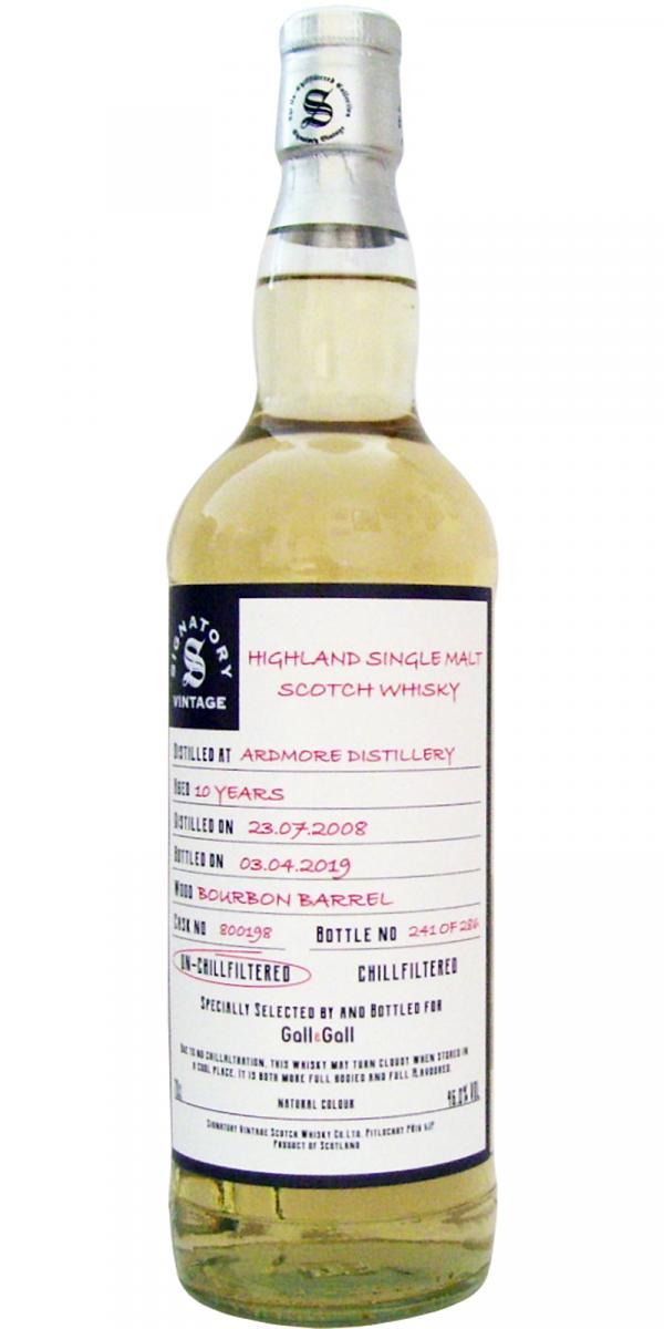 Ardmore 2008 SV  The Un-Chillfiltered Collection