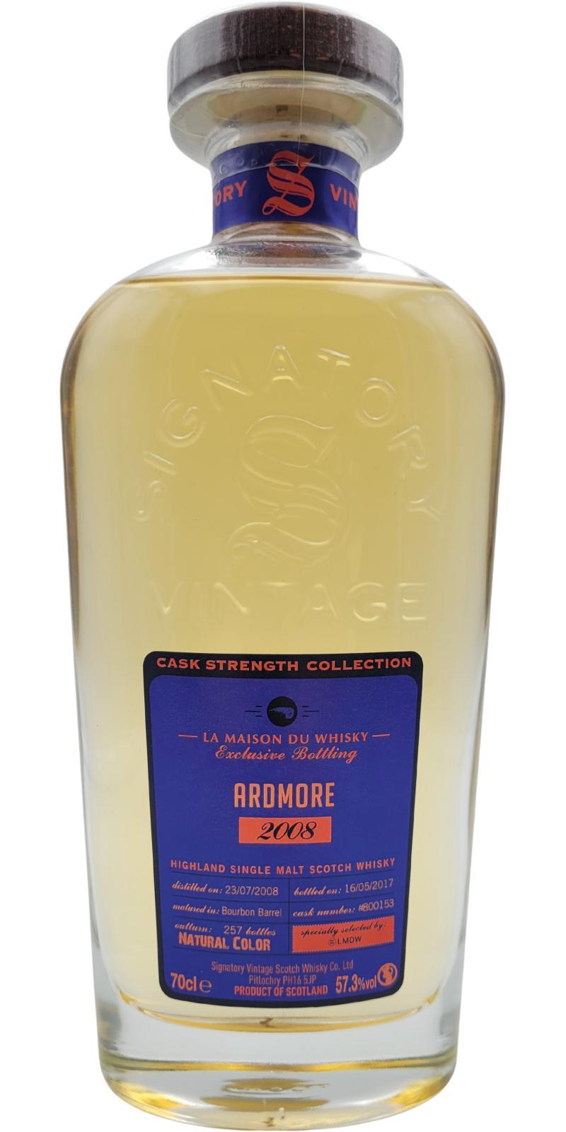 Ardmore 2008 SV  Cask Strength Collection