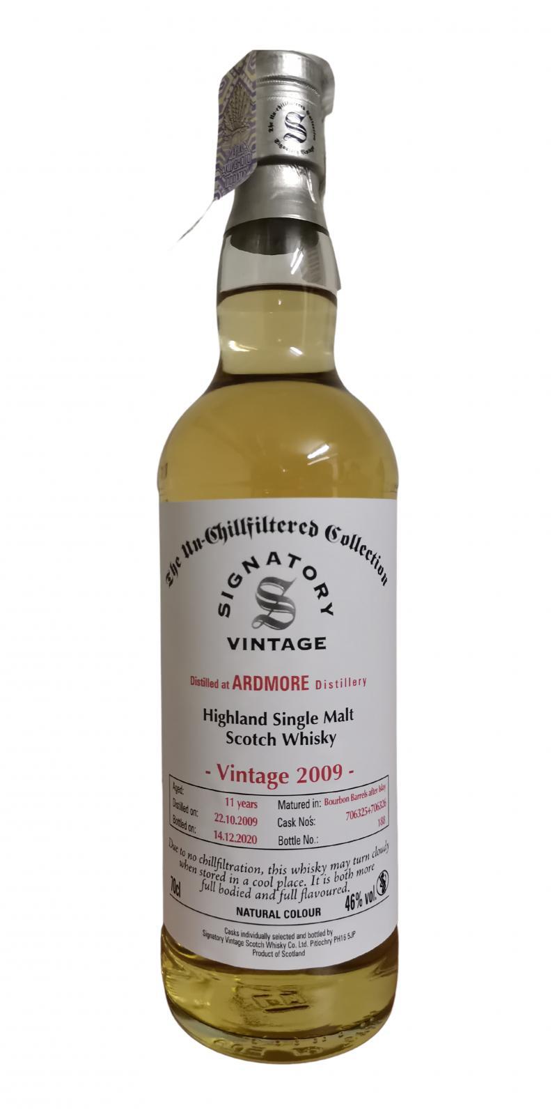 Ardmore 2009 SV  The Un-Chillfiltered Collection