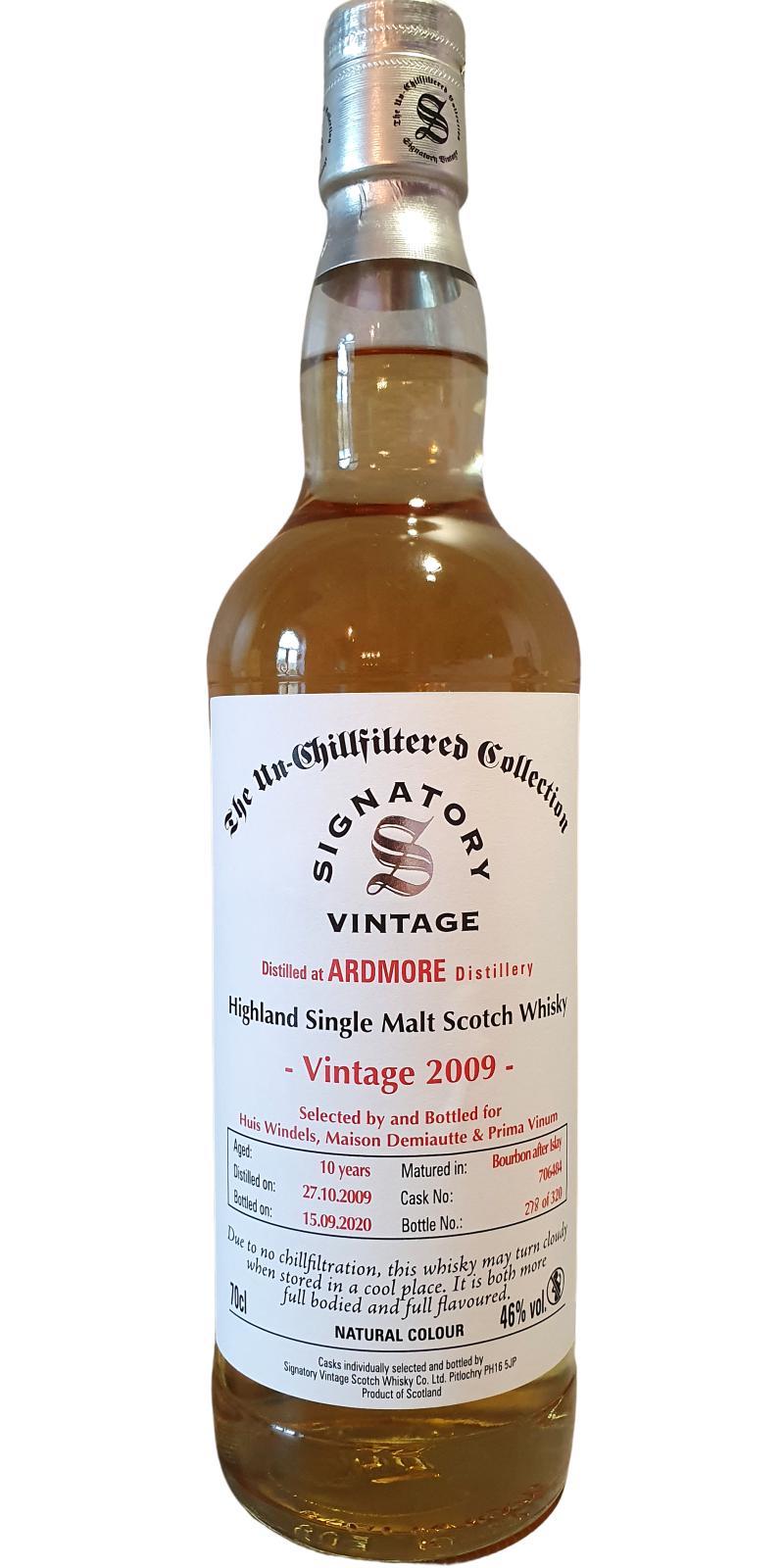 Ardmore 2009 SV  The Un-Chillfiltered Collection