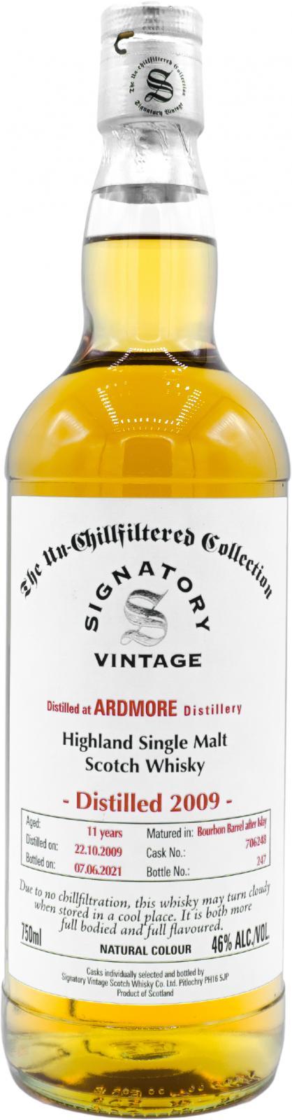 Ardmore 2009 SV  The Un-Chillfiltered Collection