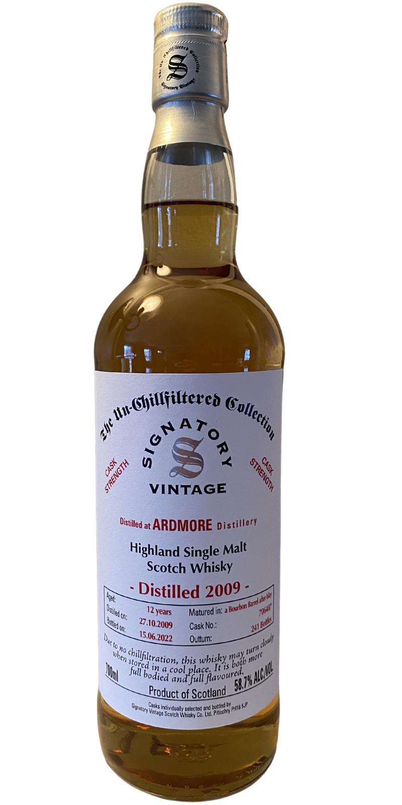 Ardmore 2009 SV  The Un-Chillfiltered Collection - Cask Strength