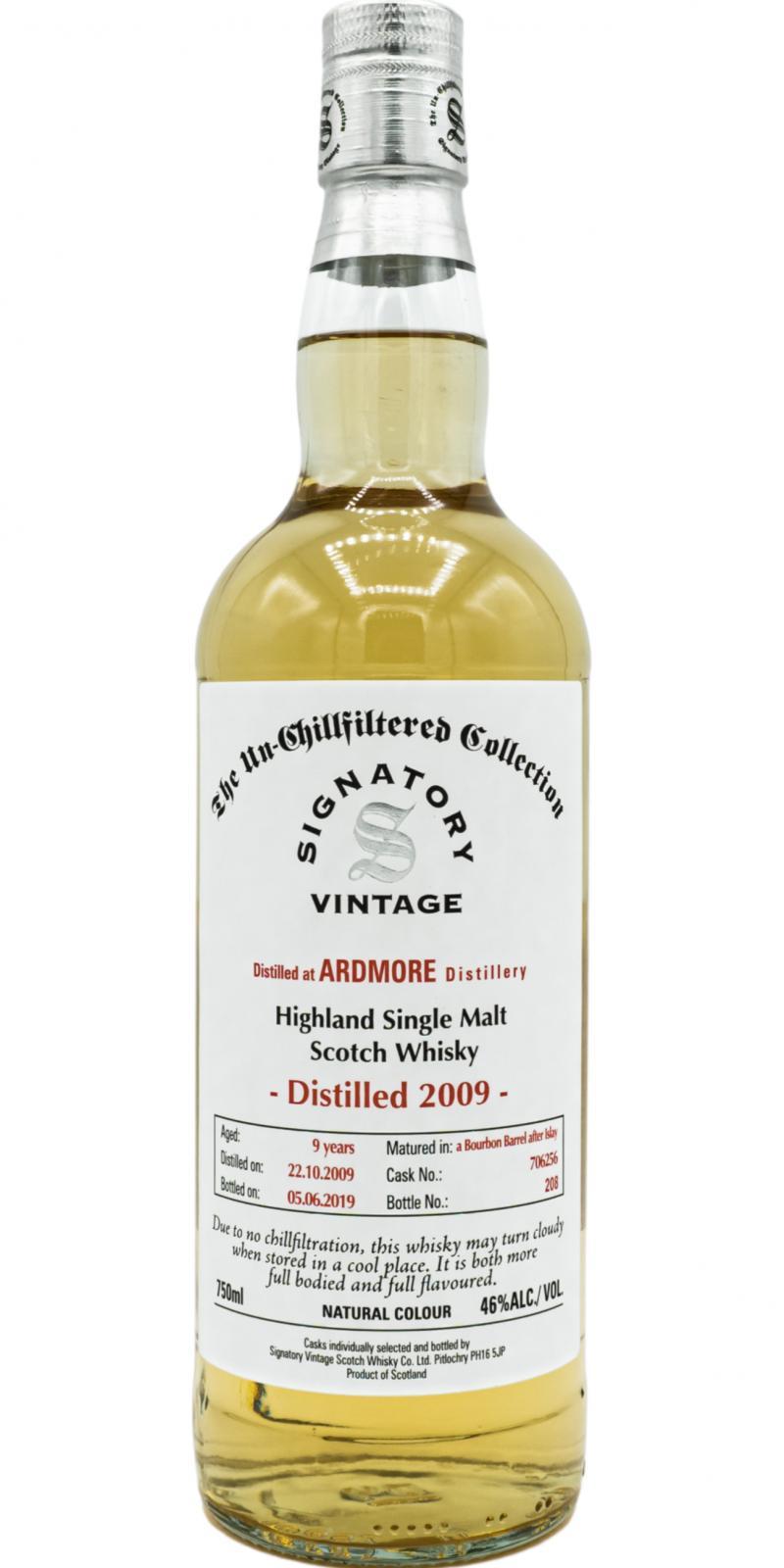 Ardmore 2009 SV  The Un-Chillfiltered Collection