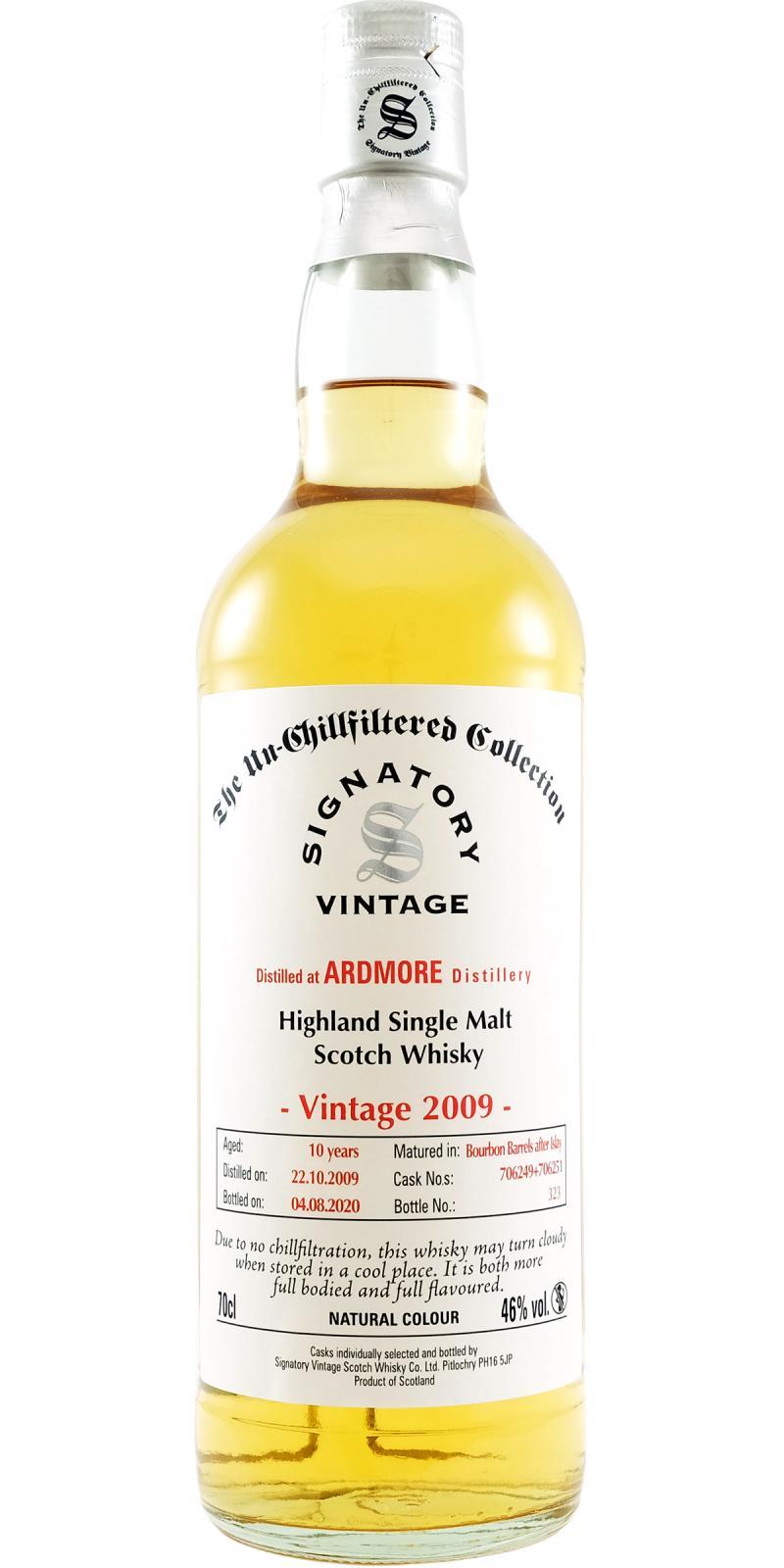 Ardmore 2009 SV  The Un-Chillfiltered Collection