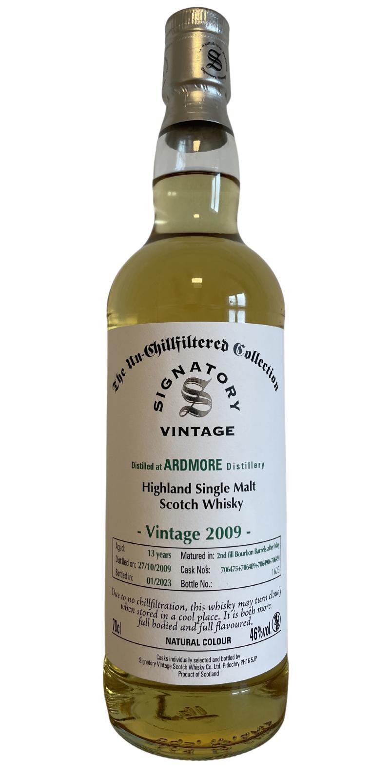 Ardmore 2009 SV  The Un-Chillfiltered Collection