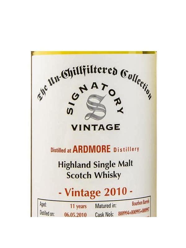 Ardmore 2010 SV  The Un-Chillfiltered Collection