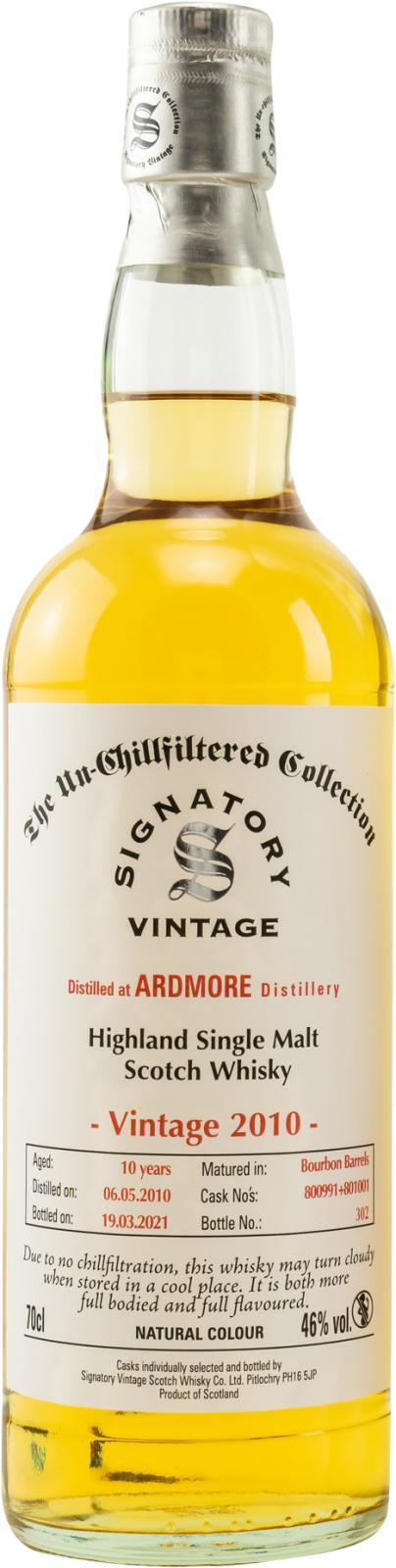 Ardmore 2010 SV  The Un-Chillfiltered Collection