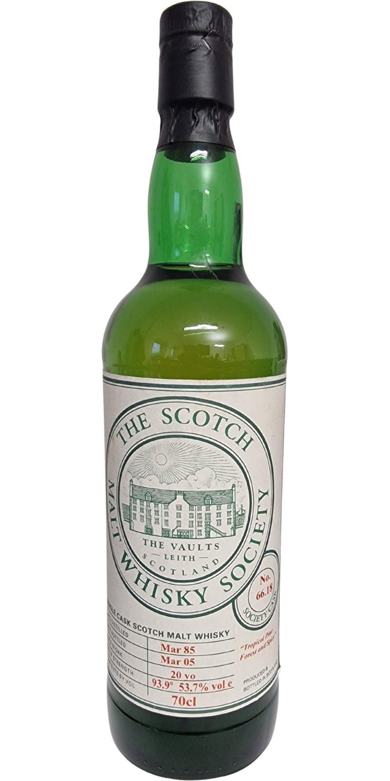 Ardmore 1985 SMWS 66.18  Tropical Pine Forest and Spice