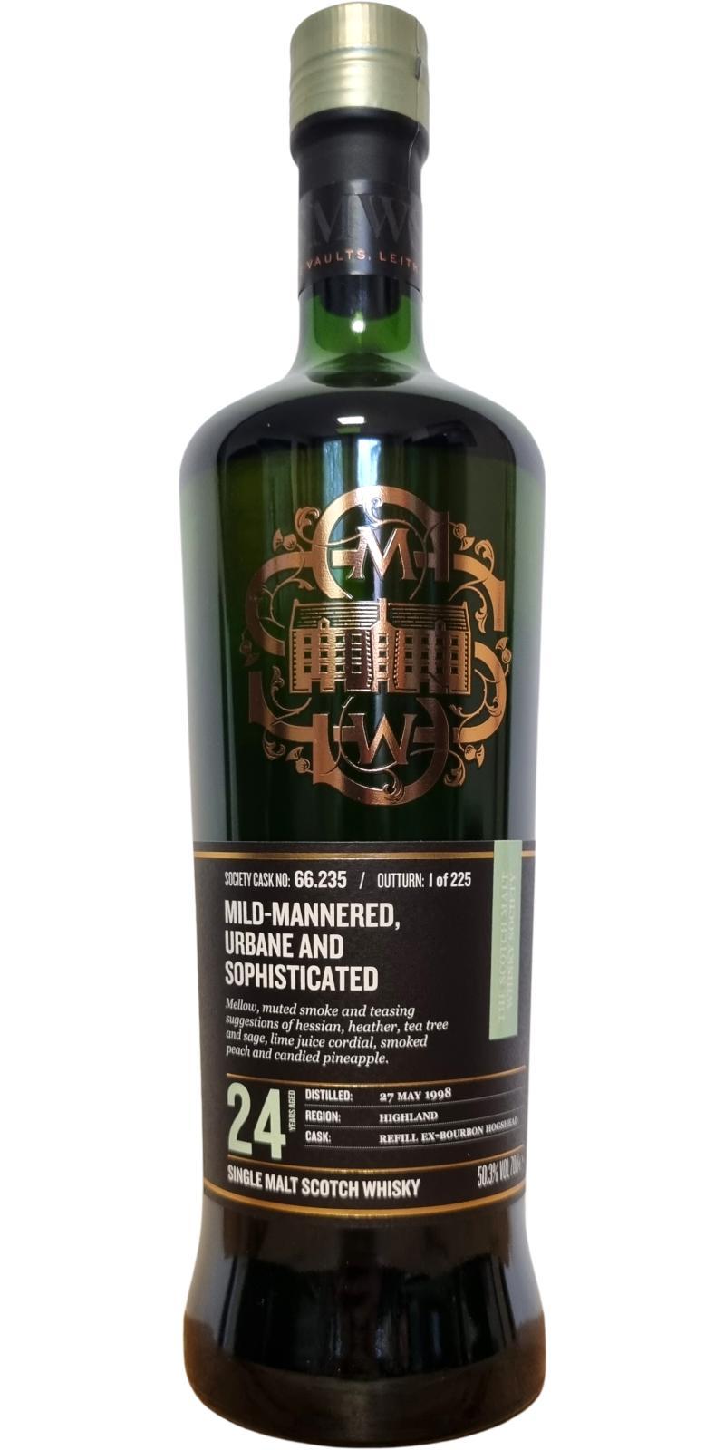 Ardmore 1998 SMWS 66.235  mild-mannered, urbane and sophisticated