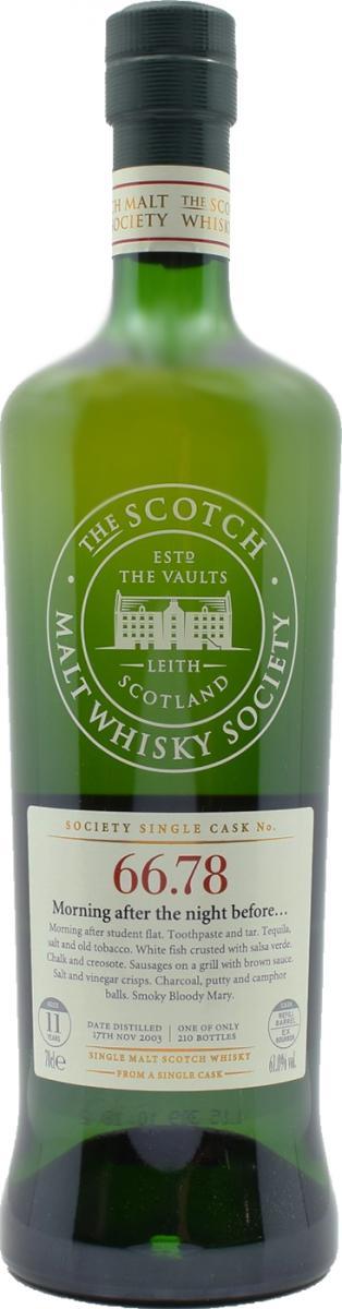 Ardmore 2003 SMWS 66.78  Morning after the night before.....