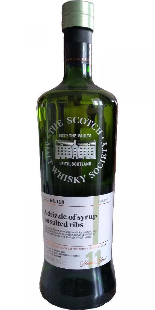 Ardmore 2006 SMWS 66.118  A drizzle of syrup on salted ribs