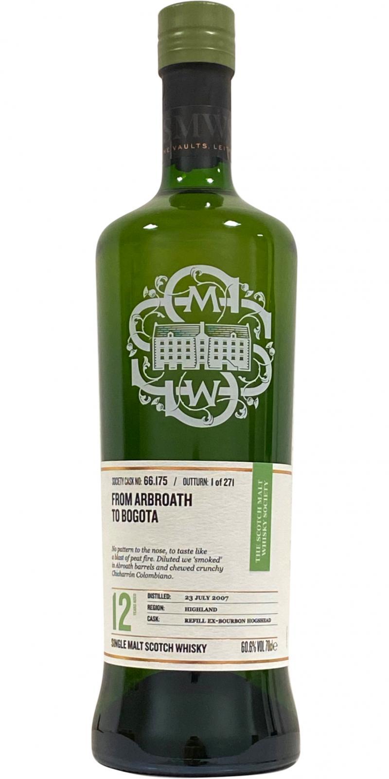 Ardmore 2007 SMWS 66.175  From Arbroath to Bogota