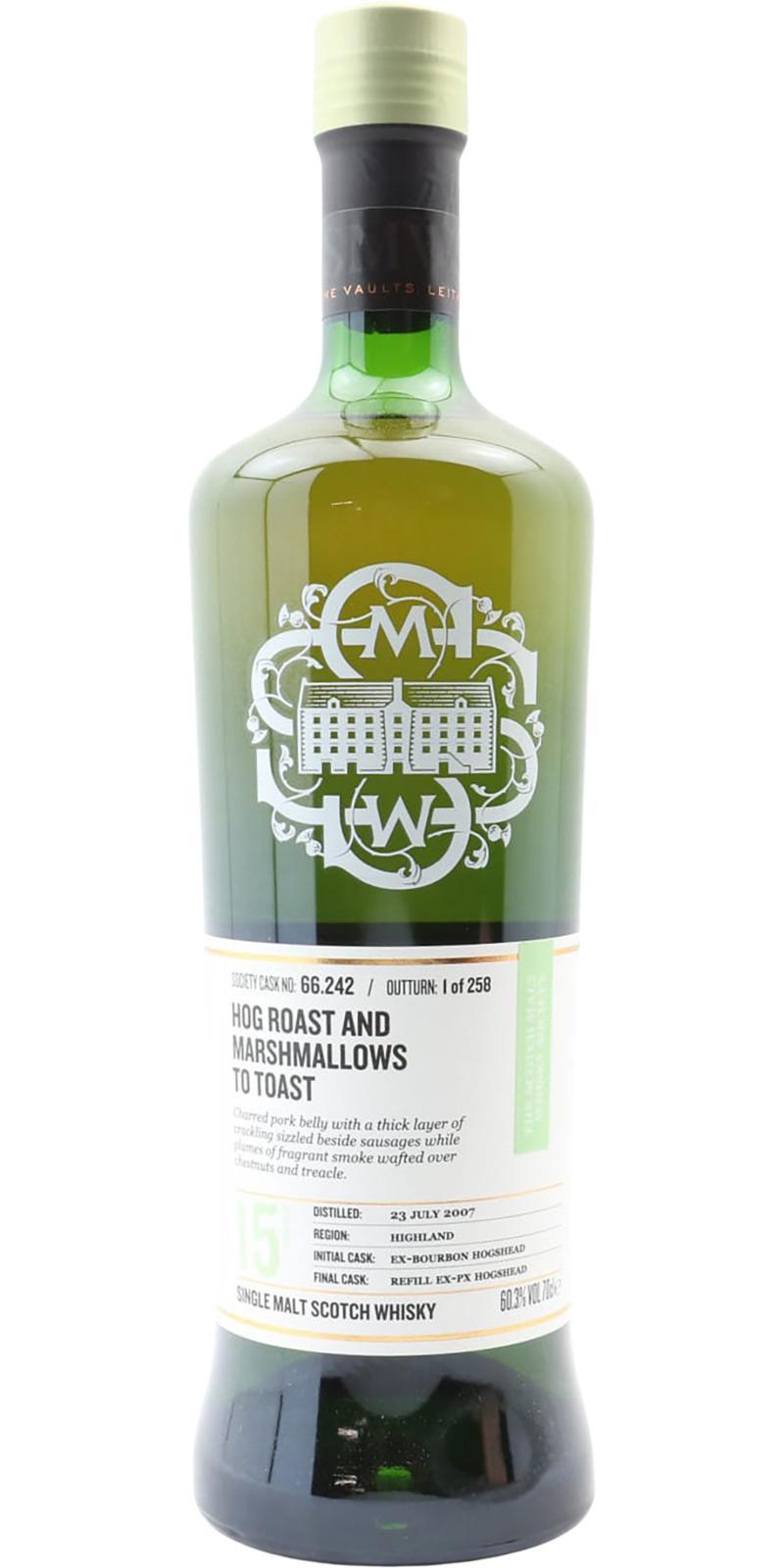 Ardmore 2007 SMWS 66.242  Hog roast and marshmallows to toast