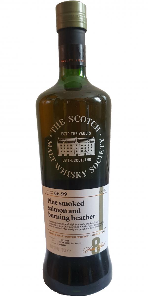 Ardmore 2008 SMWS 66.99  Pine smoked salmon and burning heather