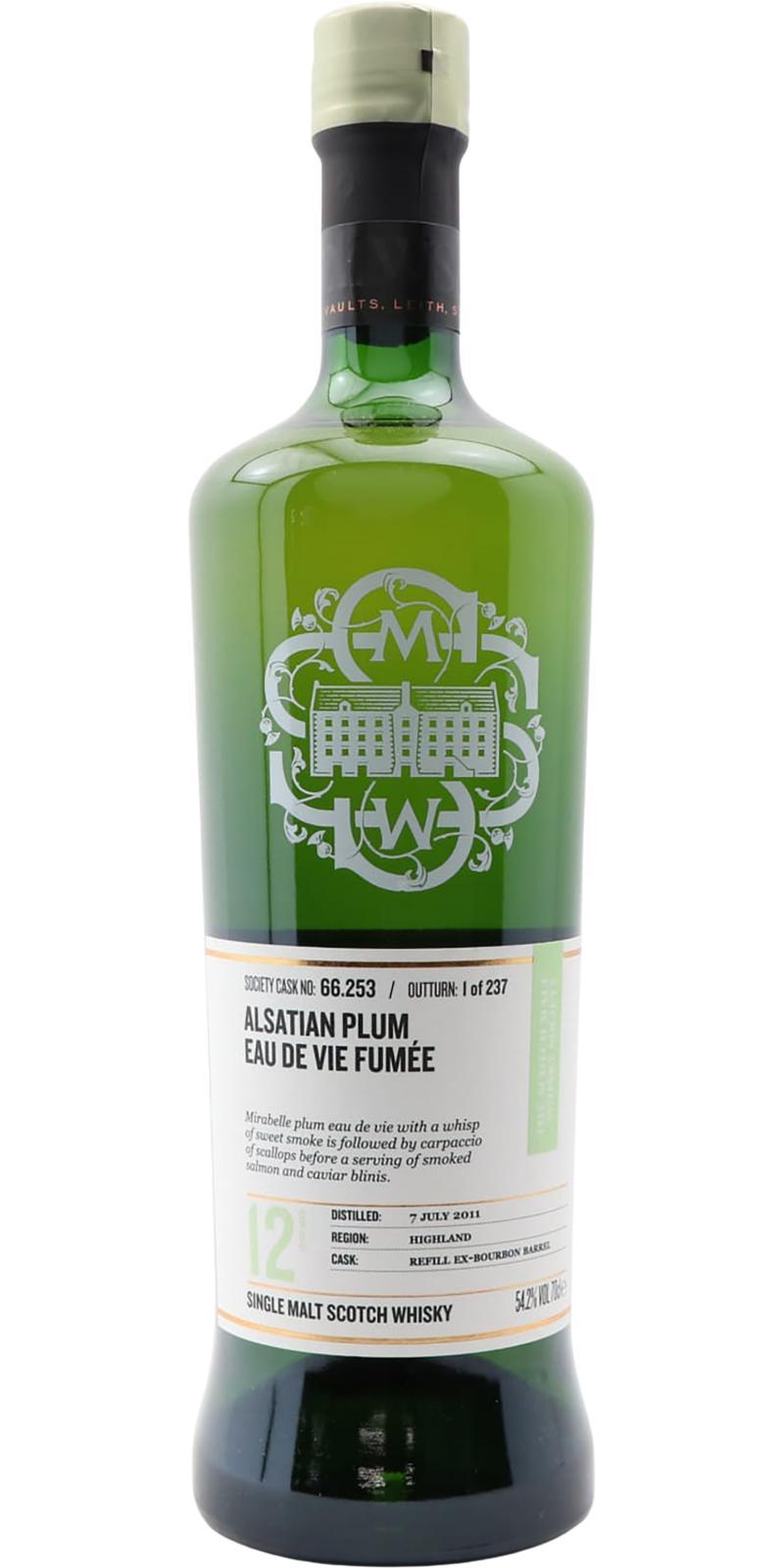 Ardmore 2011 SMWS 66.253  Alsatian plum eau de vie fumée