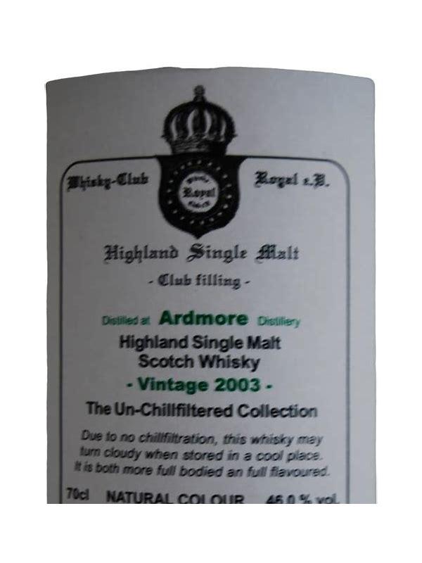 Ardmore 2003 WCR  Club filling