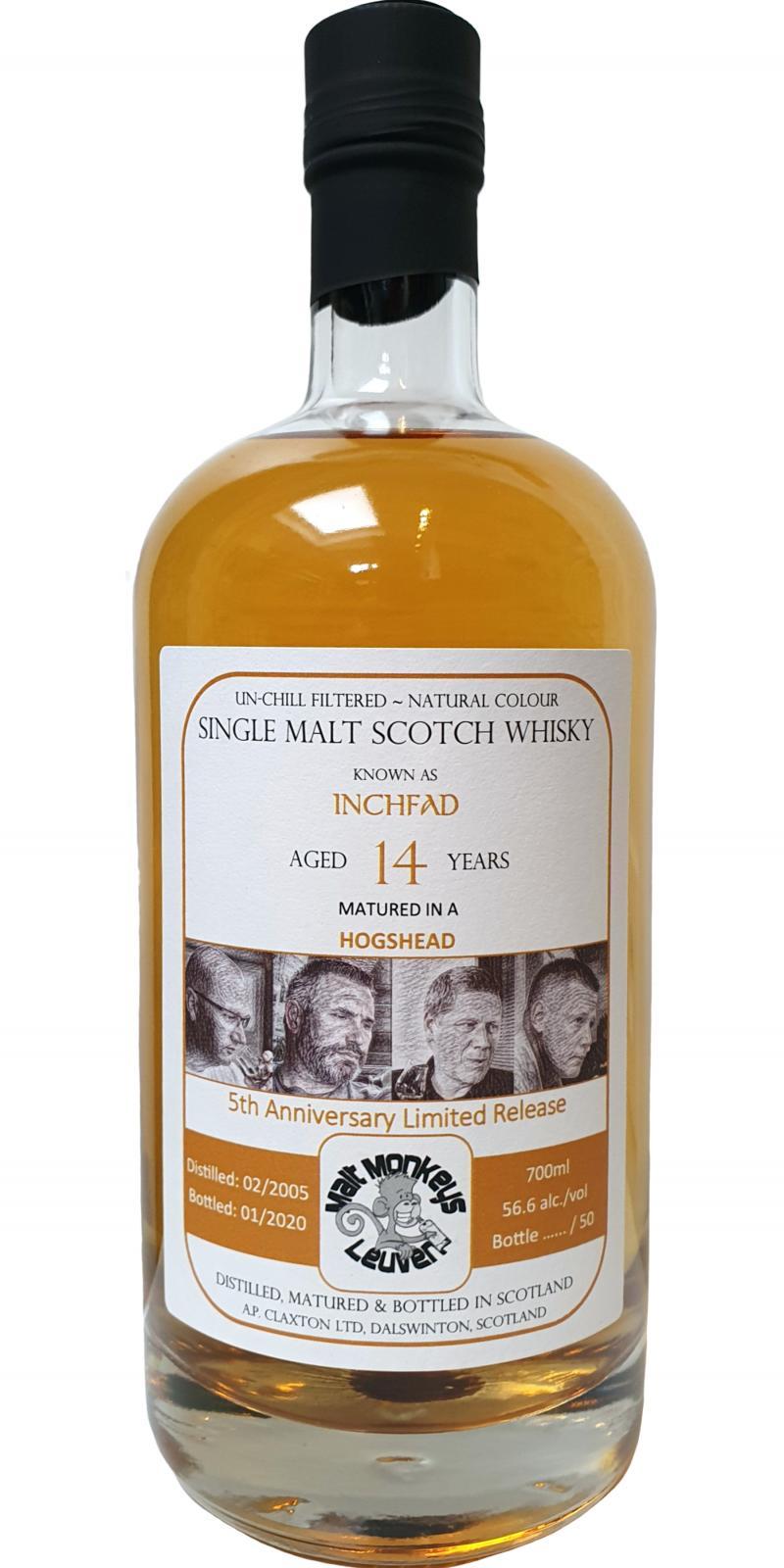 Inchfad 2005 Cl Malt Monkeys 5th Anniversary