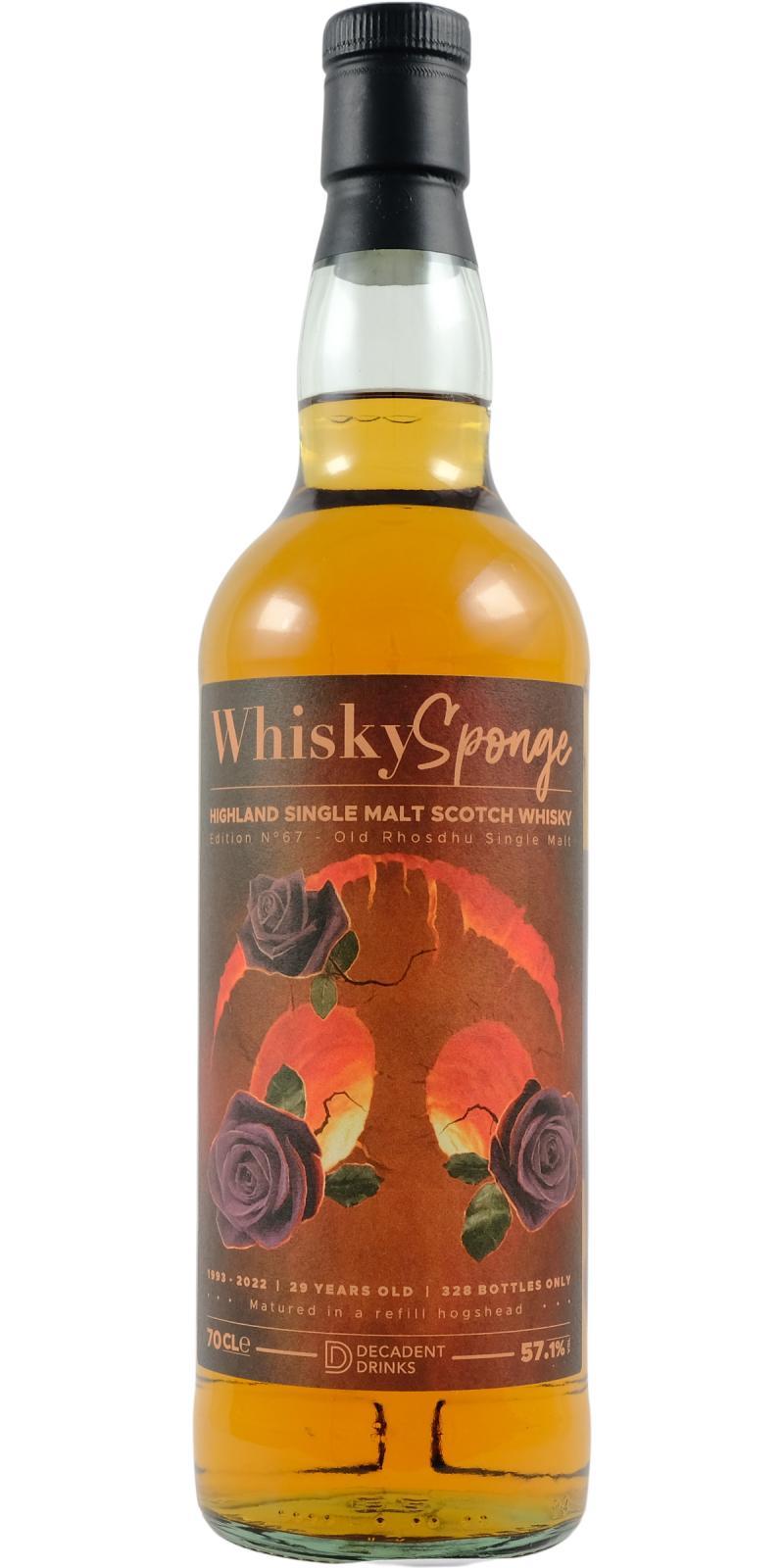 Old Rhosdhu 1993 DeDr Whisky Sponge