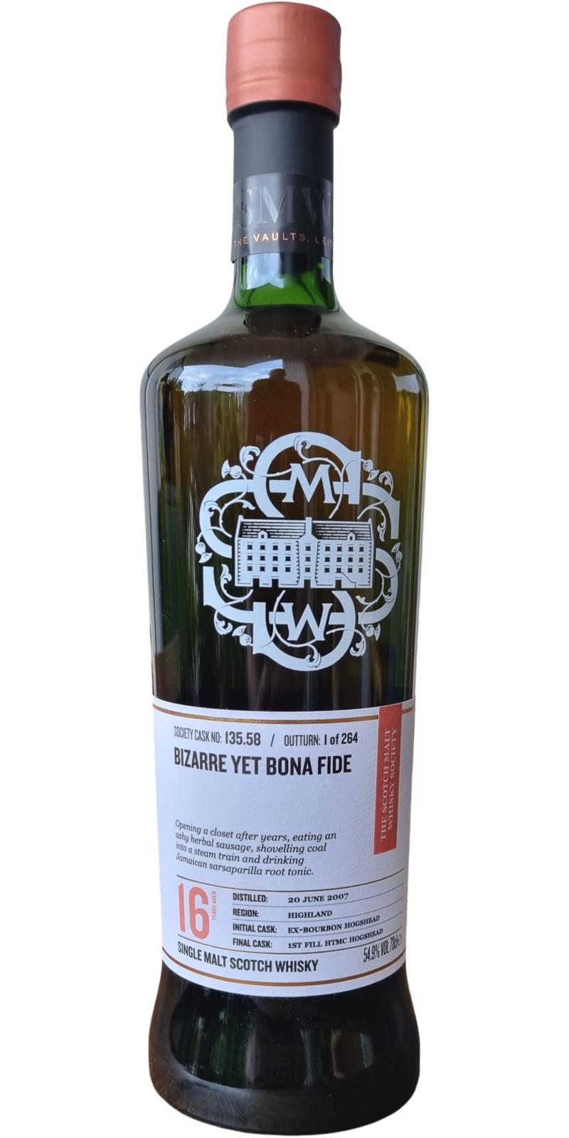 Inchmoan 2007 SMWS 135.58 Bizarre yet bona fide
