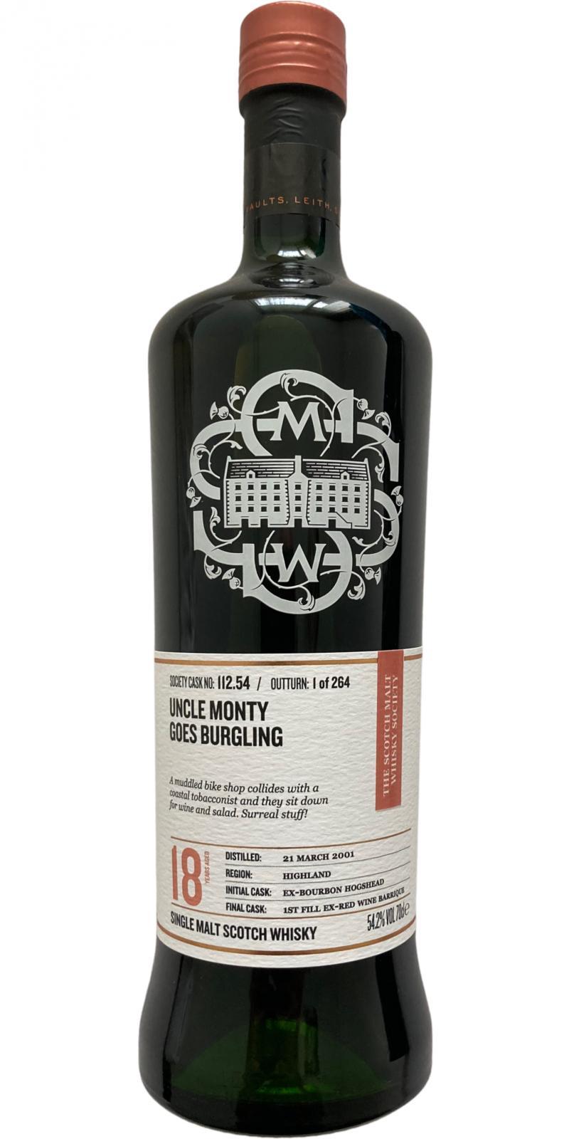 Inchmurrin 2001 SMWS 112.54 Uncle Monty Goes Burgling