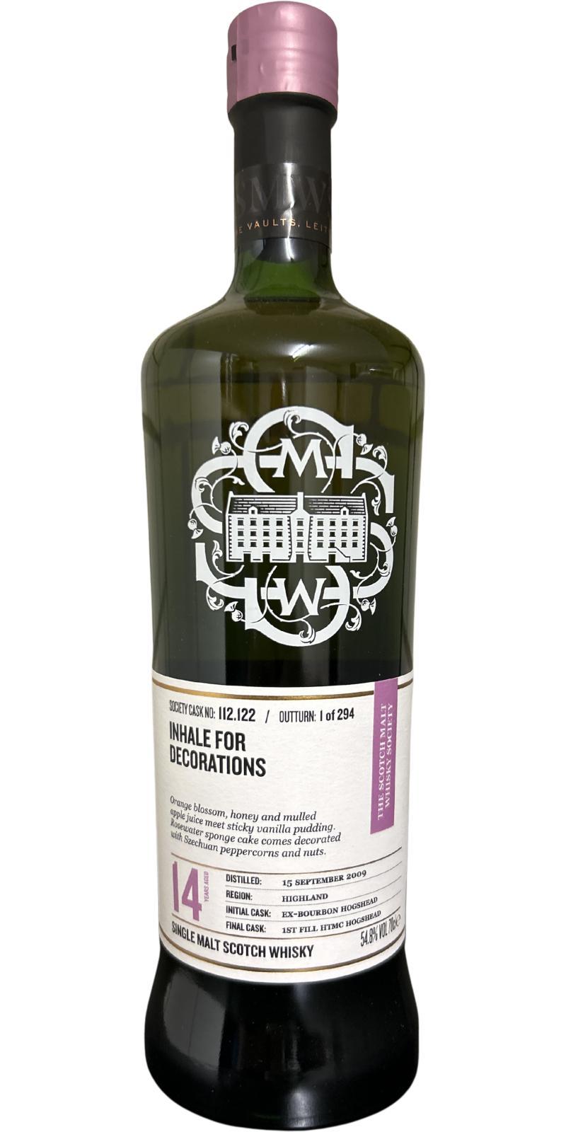 Inchmurrin 2009 SMWS 112.122 Inhale for decorations