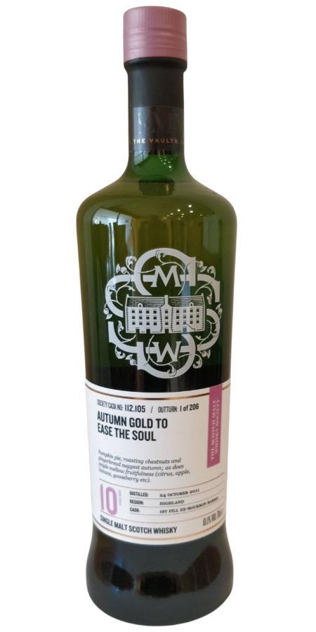Inchmurrin 2011 SMWS 112.105 Autumn gold to ease the soul