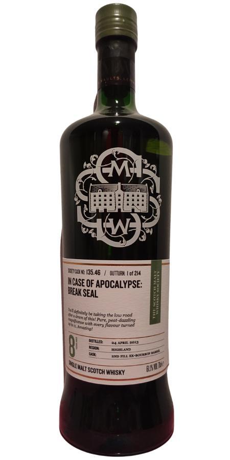 Loch Lomond 2013 SMWS 135.46 In case of apocalypse: Break seal