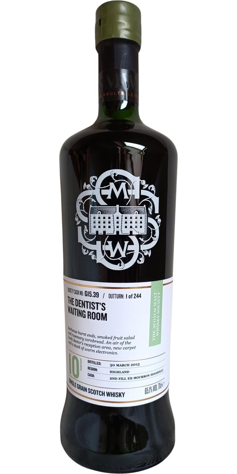 Loch Lomond 2015 SMWS G15.39 The dentist's waiting room