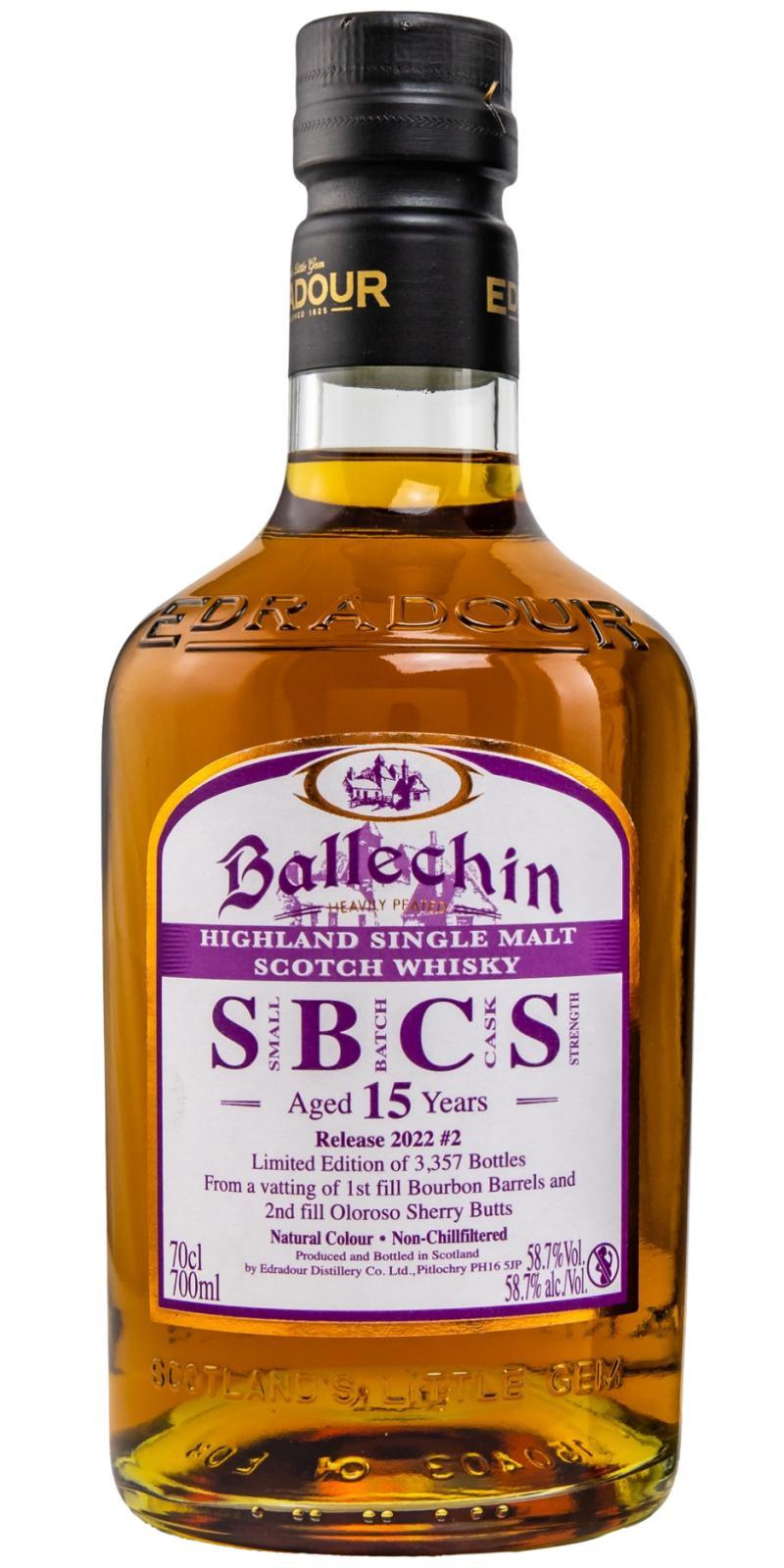 Ballechin 15-year-old  Small Batch Cask Strength