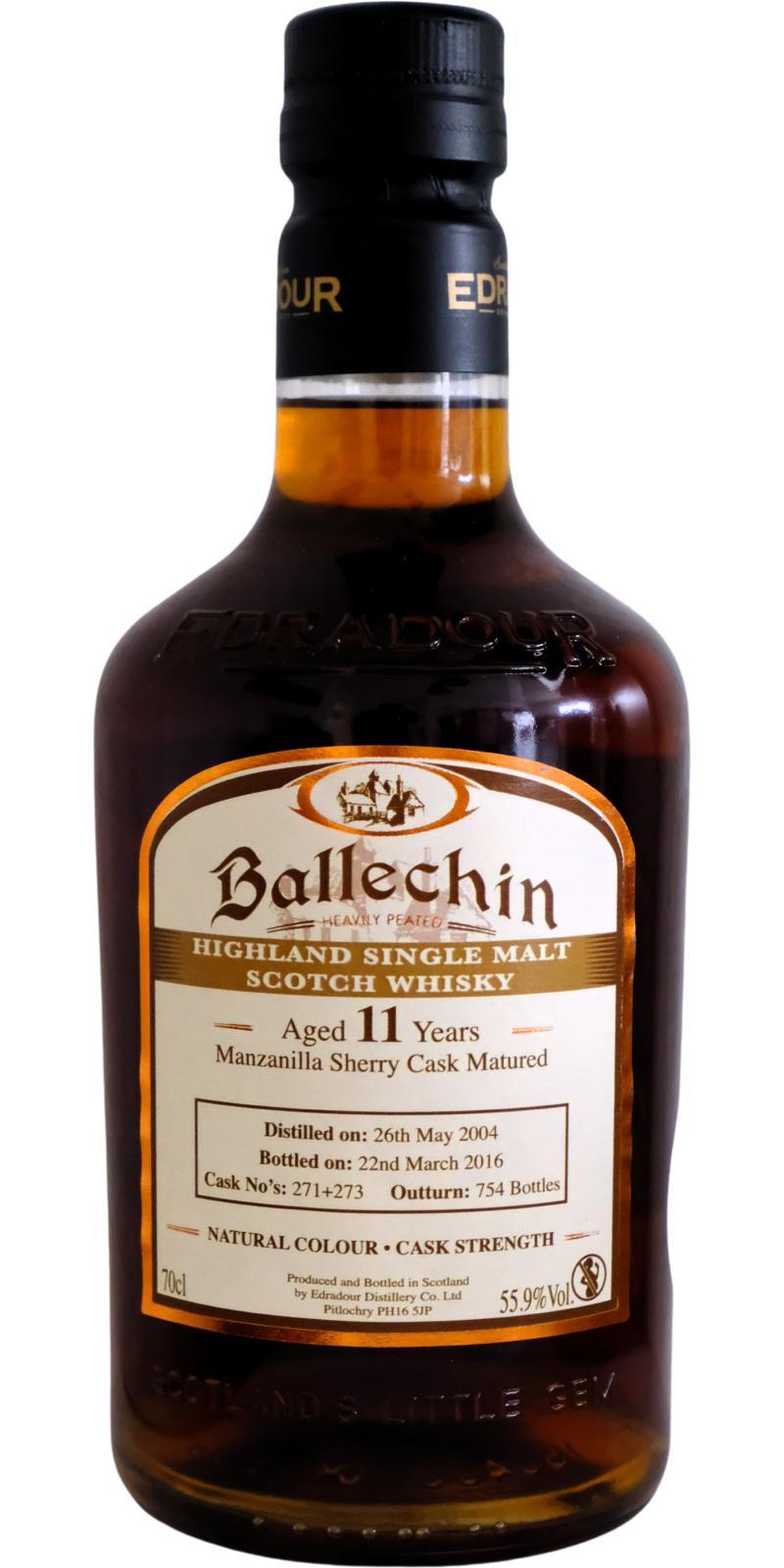 Ballechin 2004  Manzanilla Sherry Cask Matured