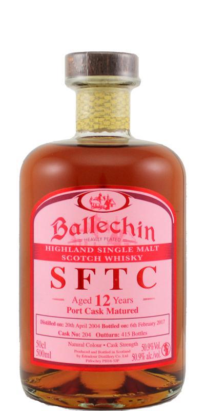 Ballechin 2004  SFTC - Port Cask Matured