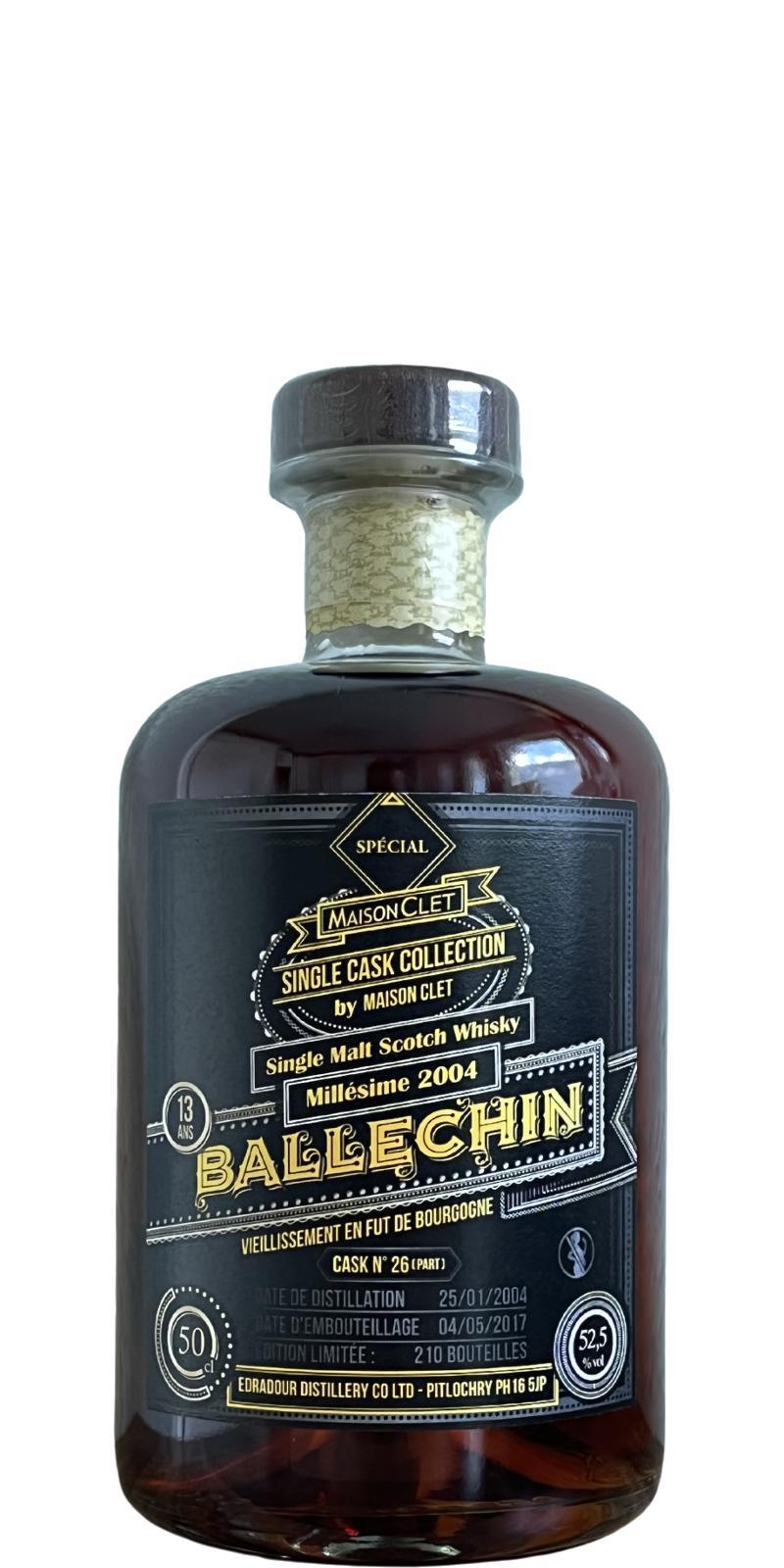 Ballechin 2004  Single Cask Collection