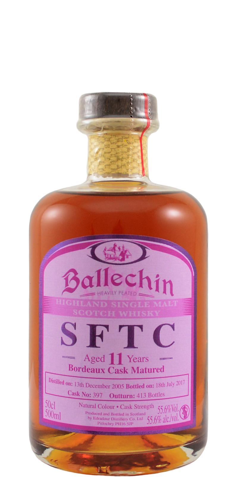 Ballechin 2005  SFTC - Bordeaux Cask Matured