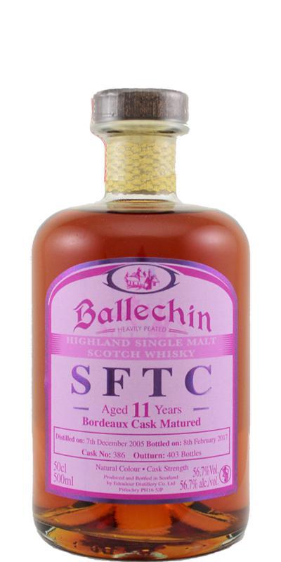 Ballechin 2005  SFTC - Bordeaux Cask Matured