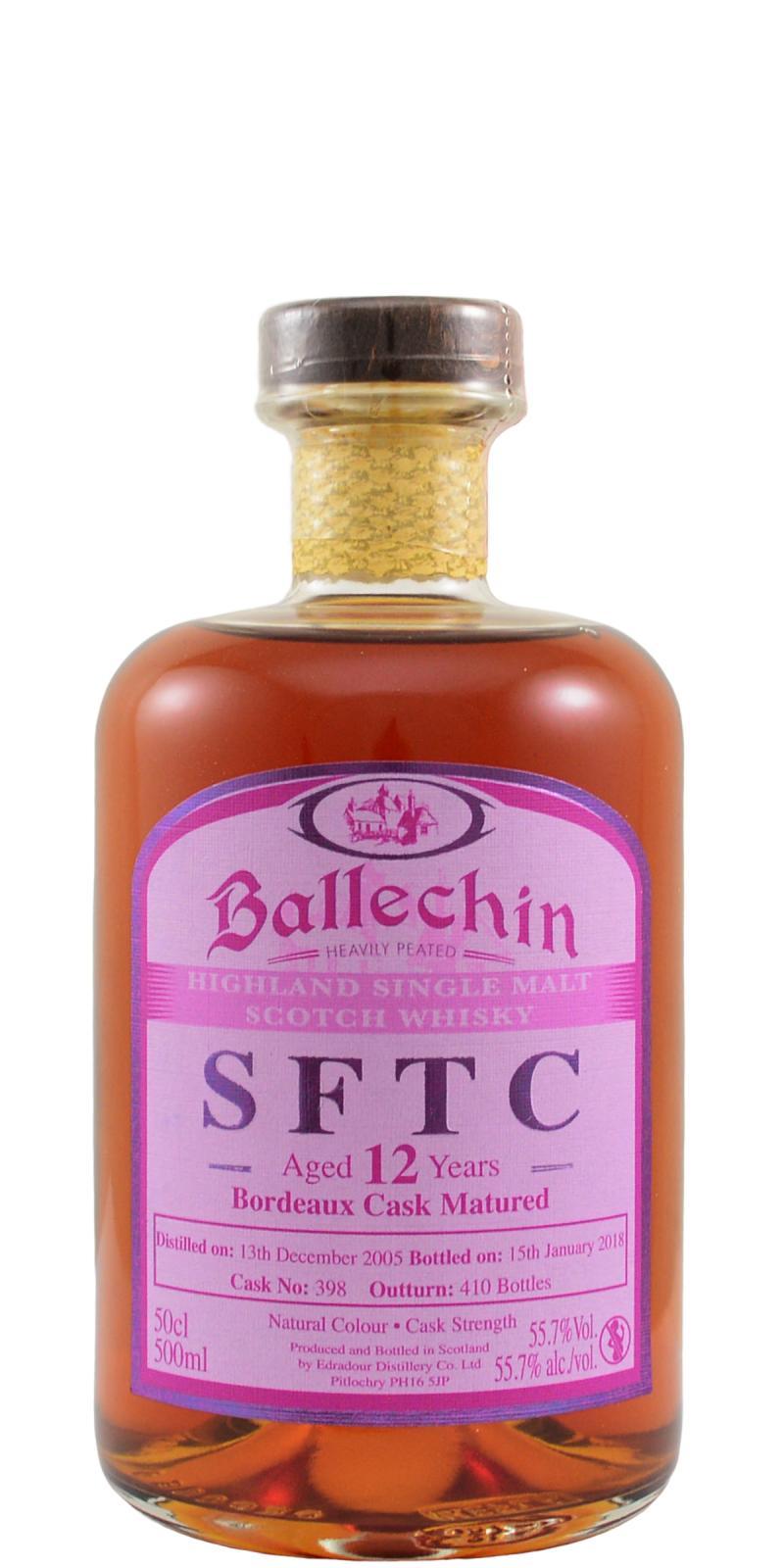 Ballechin 2005  SFTC - Bordeaux Cask Matured