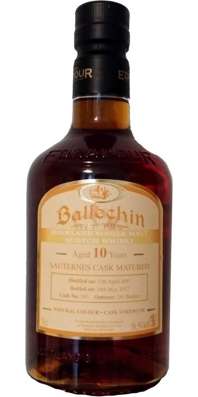Ballechin 2007  Sauternes Cask Matured