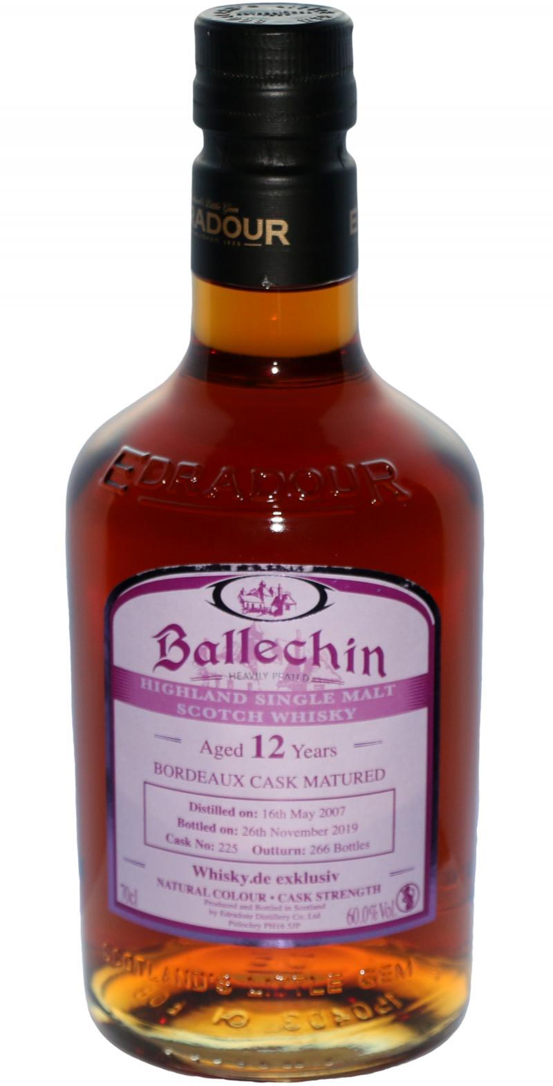 Ballechin 2007  Bordeaux Cask Matured