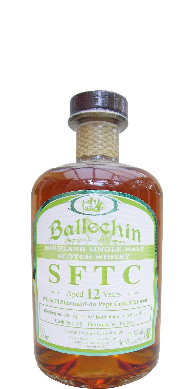 Ballechin 2007  SFTC - White Chateauneuf-du-Pape Cask Matured