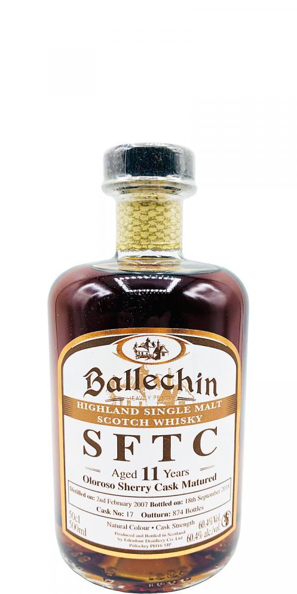 Ballechin 2007  SFTC - Oloroso Sherry Cask Matured