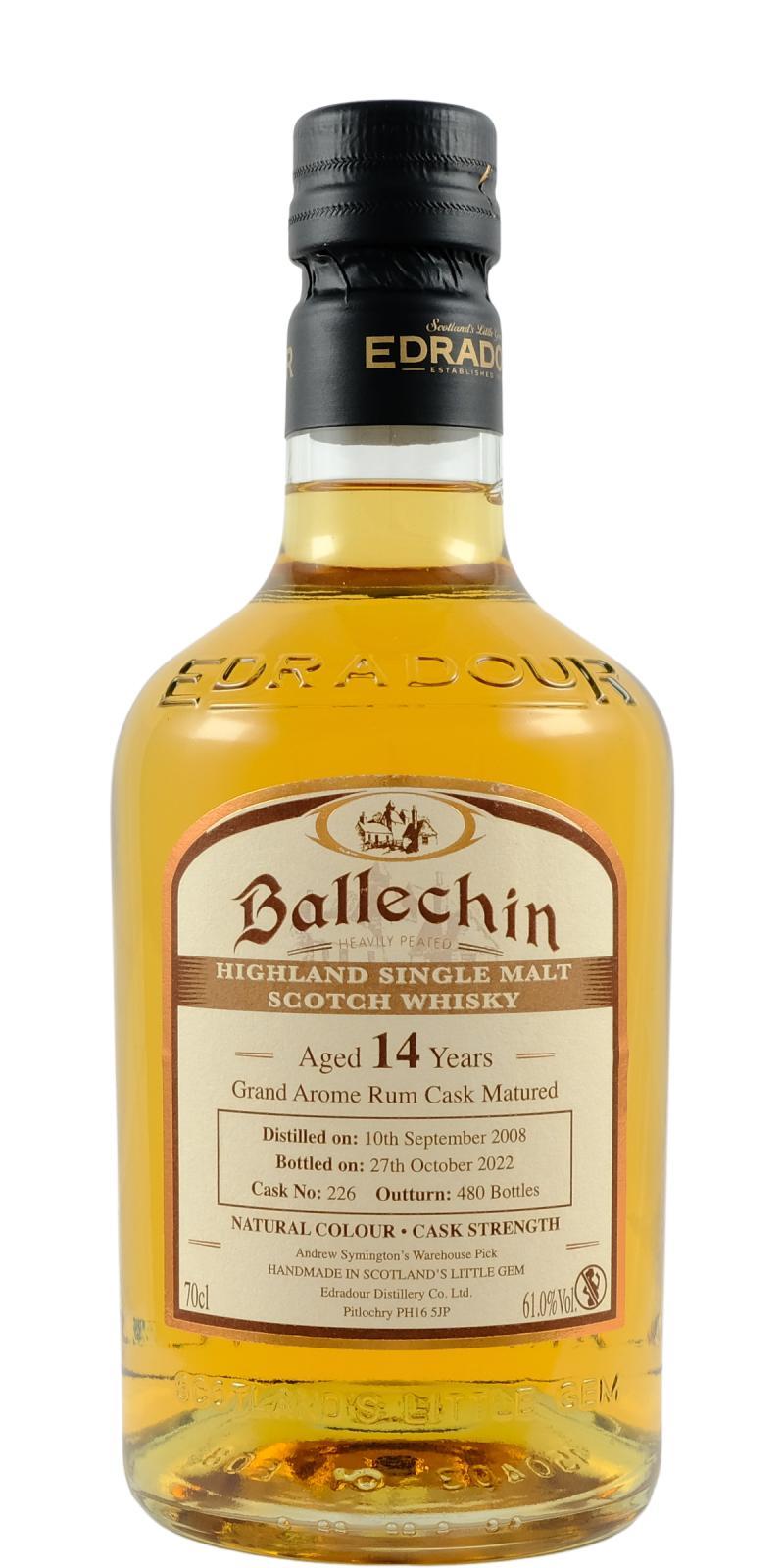 Ballechin 2008  Grand Arome Rum Cask Matured