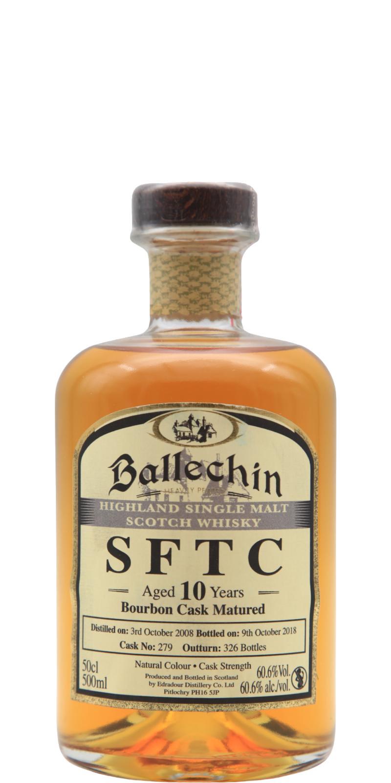 Ballechin 2008  SFTC - Bourbon Cask Matured