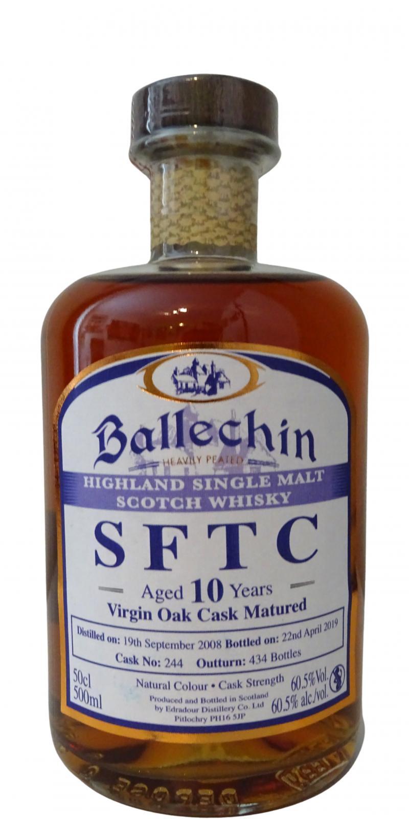 Ballechin 2008  SFTC - Virgin Oak Cask Matured