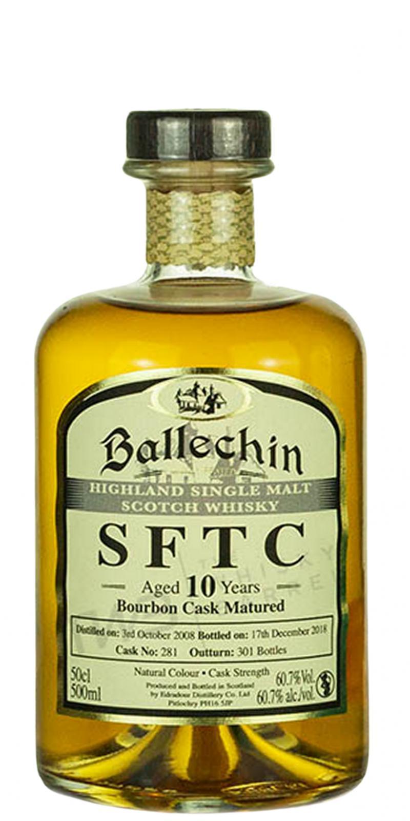 Ballechin 2008  SFTC - Bourbon Cask Matured