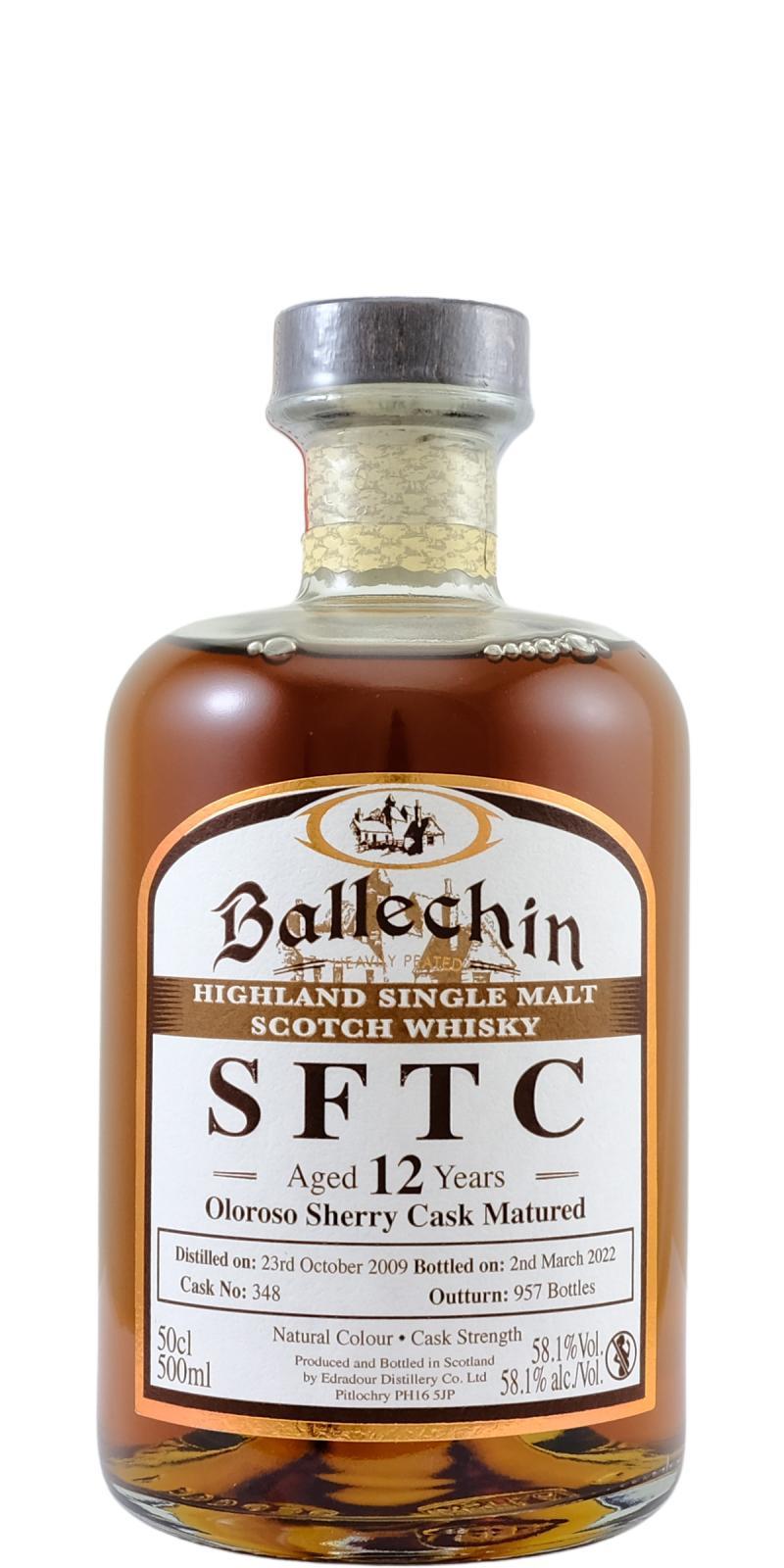Ballechin 2009  SFTC - Oloroso Sherry Cask Matured