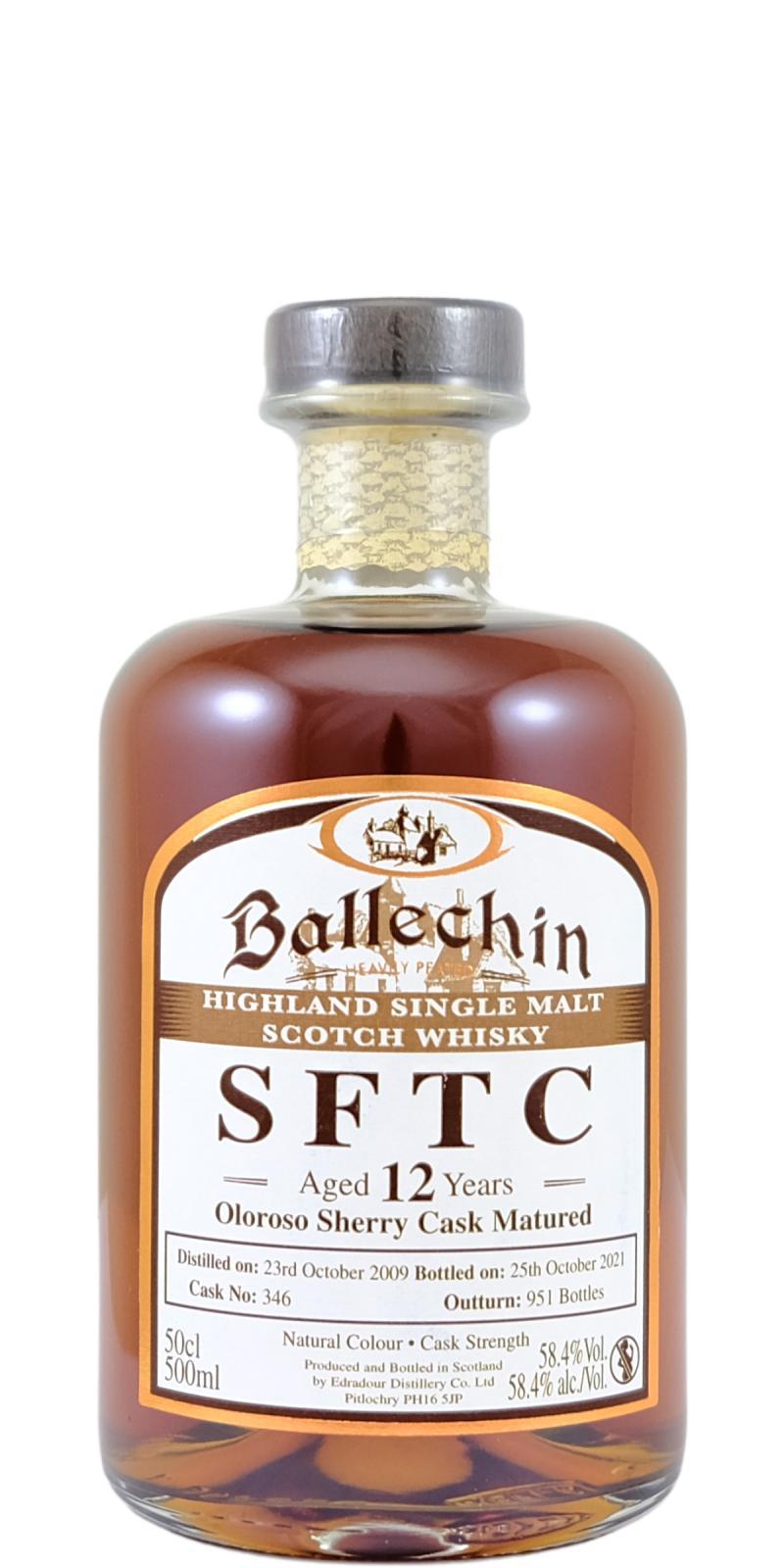 Ballechin 2009  SFTC - Oloroso Sherry Cask Matured