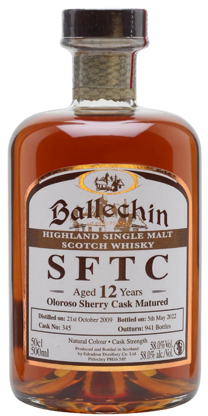 Ballechin 2009  SFTC - Oloroso Sherry Cask Matured