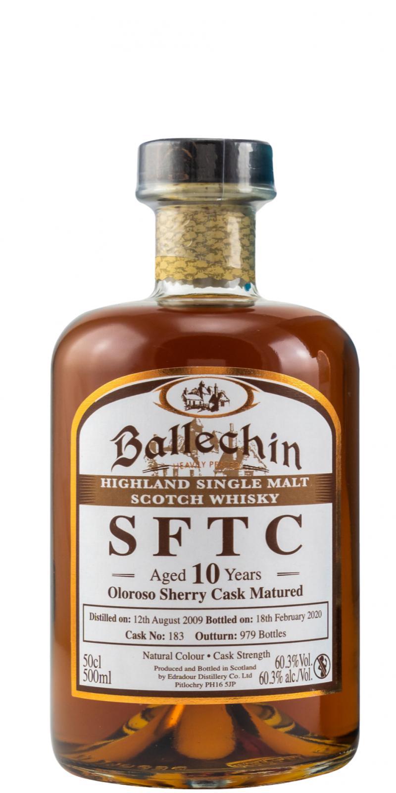 Ballechin 2009  SFTC - Oloroso Sherry Cask Matured