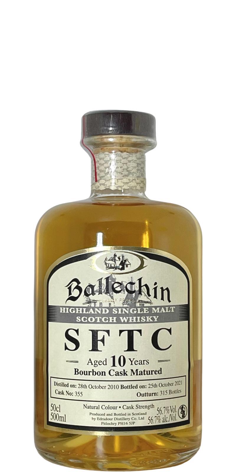 Ballechin 2010  SFTC - Bourbon Cask Matured